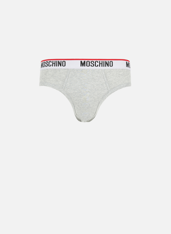 MOSCHINO Pack of two cotton jersey briefs Grey