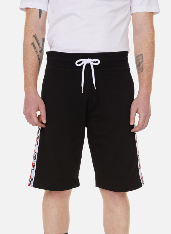 MOSCHINO Cotton-blend tracksuit shorts Black