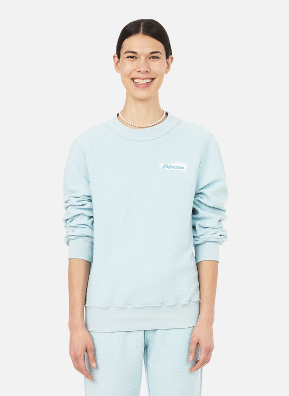 MOSCHINO Sweatshirt with embroidered logo Blue