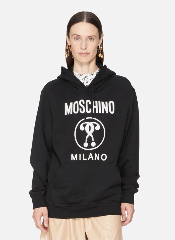 Hooded cotton Double Question Mark print Sweatshirt Multicolour by MOSCHINO MOSCHINO Hooded cotton Double Question Mark print Sweatshirt Multicolour