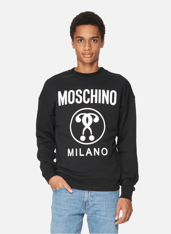 Moschino Milano cotton Sweatshirt Black by MOSCHINO MOSCHINO Moschino Milano cotton Sweatshirt Black