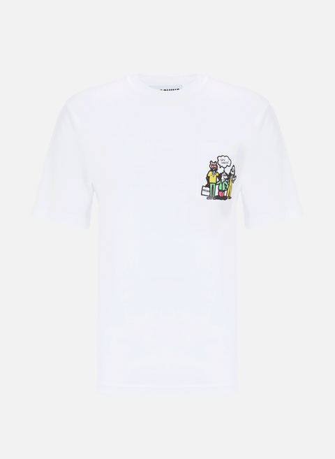 T-shirt à logo en coton WhiteMOSCHINO 