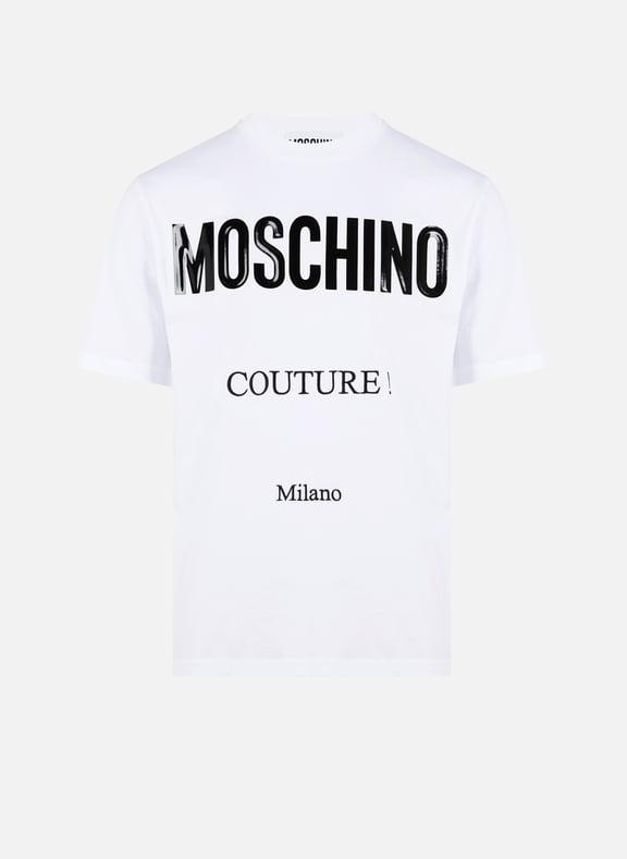 Logo cotton T-shirt White by MOSCHINO MOSCHINO Logo cotton T-shirt White