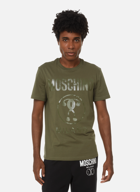 MOSCHINO Logo cotton T-shirt Green