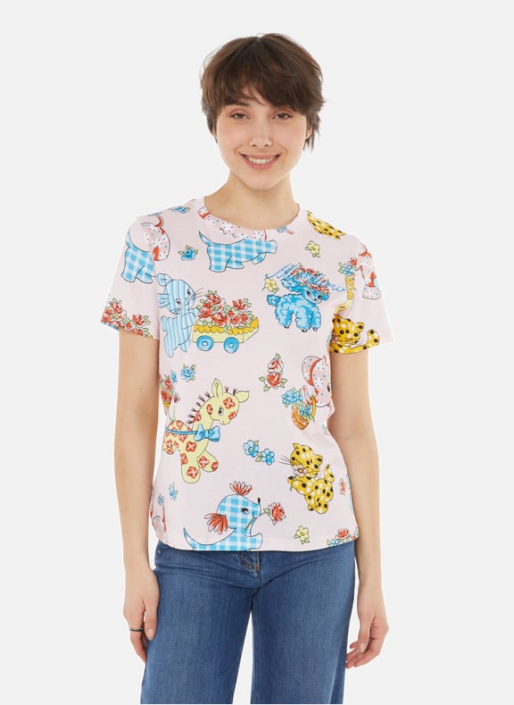 Moschino Couture logo cotton T-shirt Pink by MOSCHINO MOSCHINO Moschino Couture logo cotton T-shirt Pink