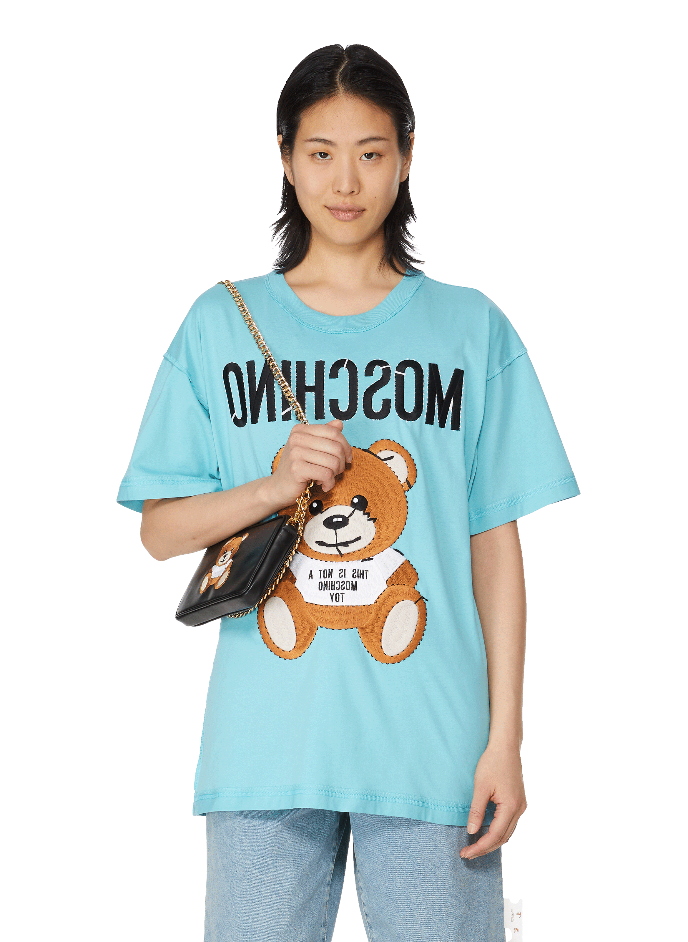 blue moschino t shirt