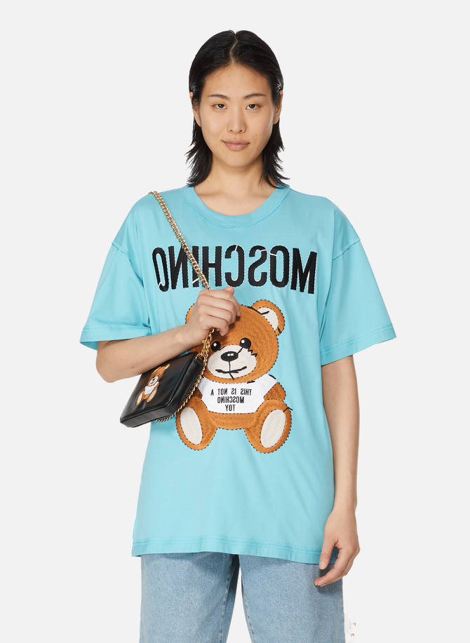 Embroidered cotton T-shirt MOSCHINO
