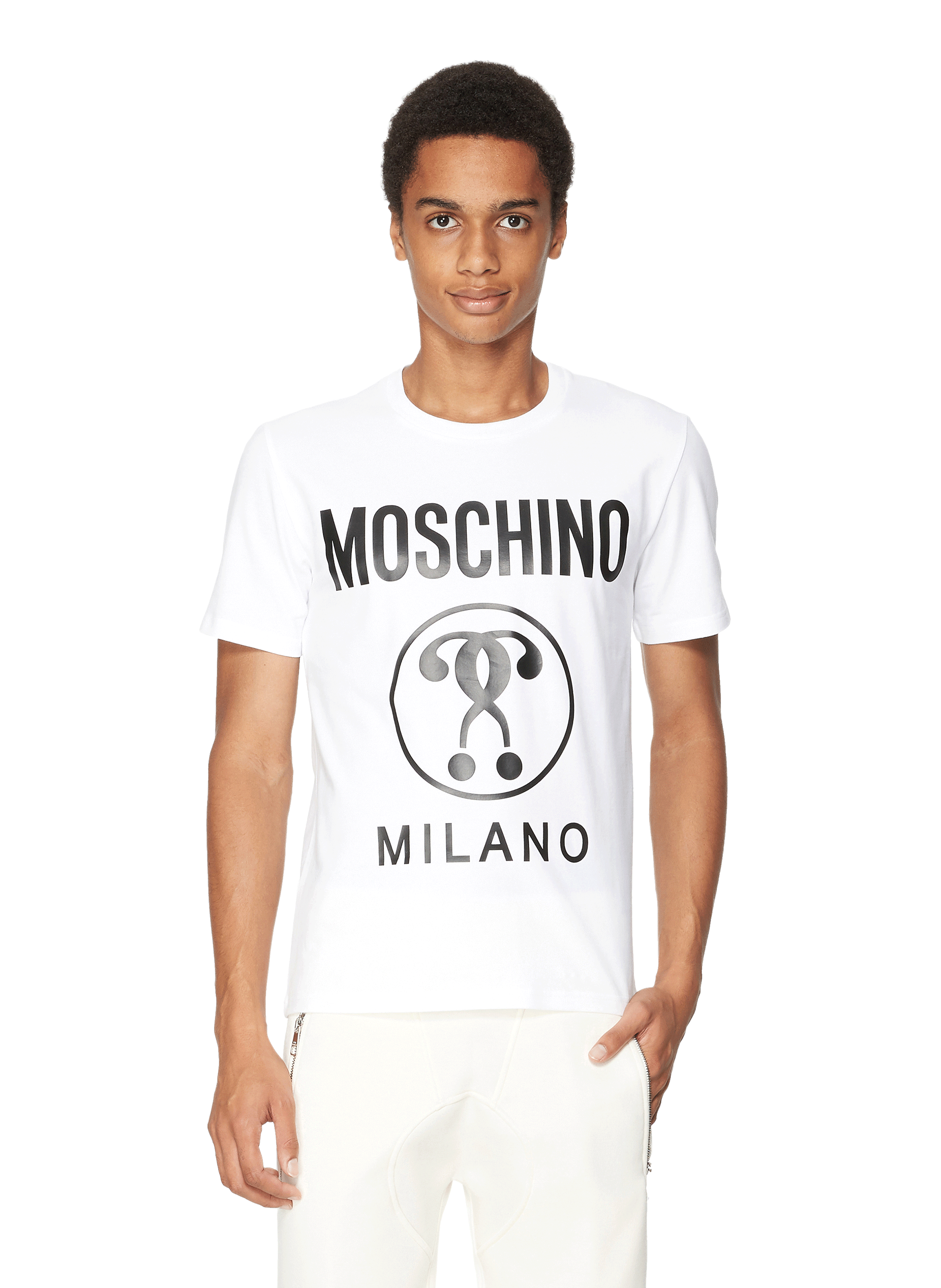 moschino white cotton men's shirt
