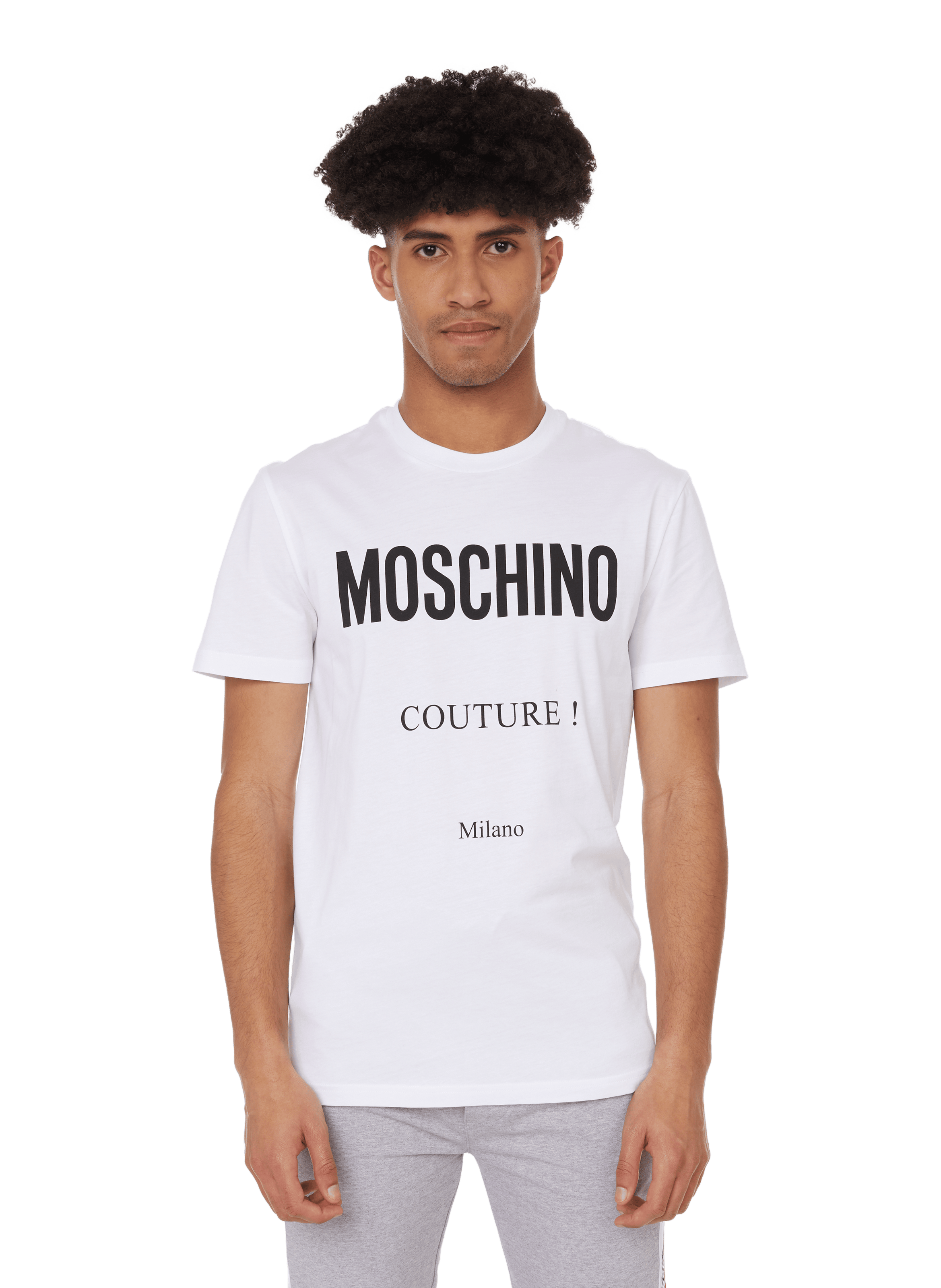 moschino white cotton men's shirt