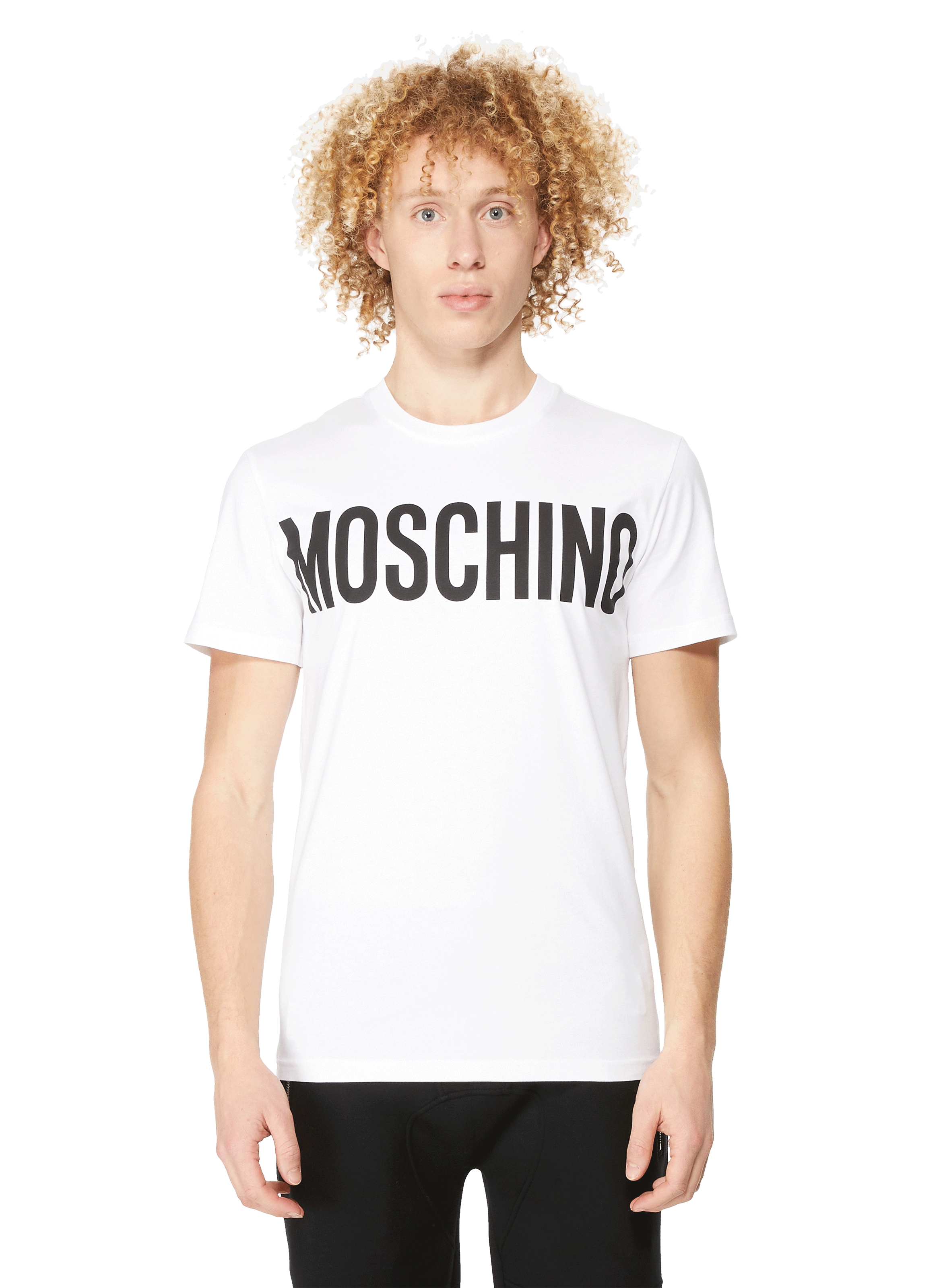 moschino white cotton men's shirt