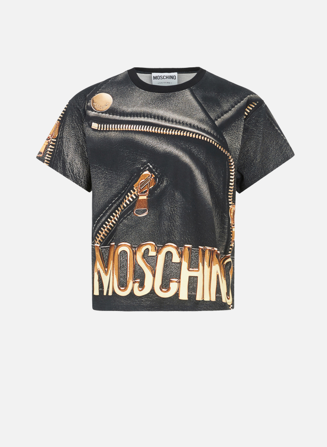 Biker-style cotton t-shirt MOSCHINO