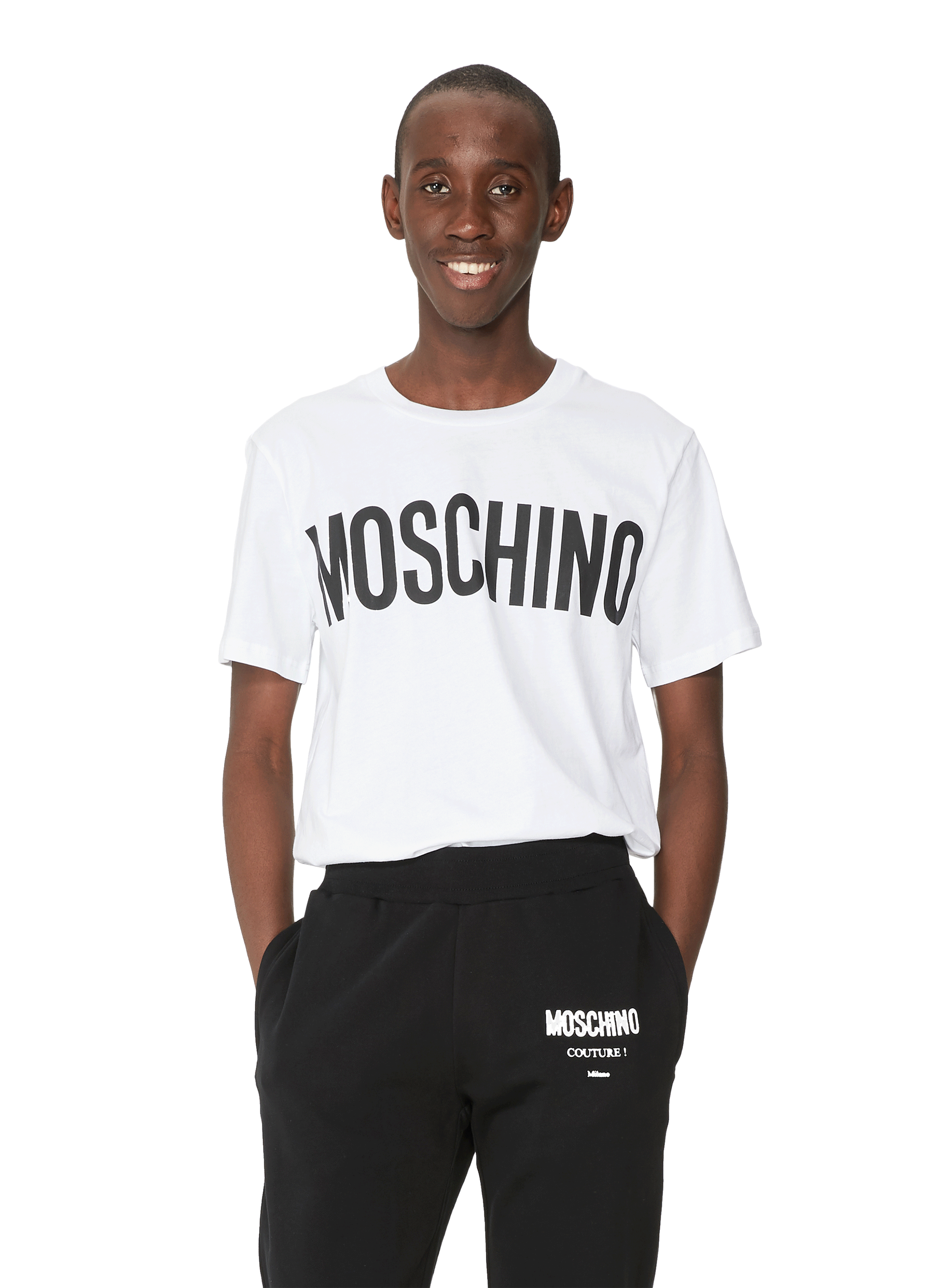 moschino mens white t shirt