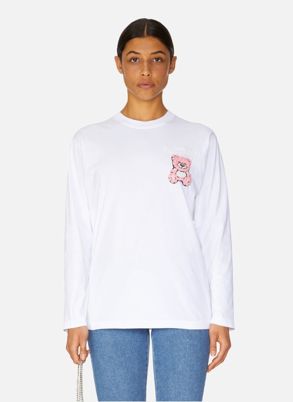 Organic cotton long-sleeved T-shirt Multicolour by MOSCHINO MOSCHINO Organic cotton long-sleeved T-shirt Multicolour
