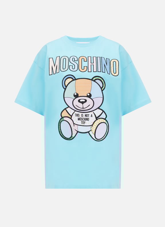 Moschino Teddy cotton T-shirt Blue by MOSCHINO MOSCHINO Moschino Teddy cotton T-shirt Blue