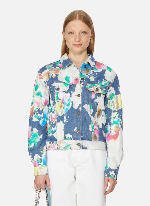Printed denim jacket Multicolour by MOSCHINO MOSCHINO Printed denim jacket Multicolour