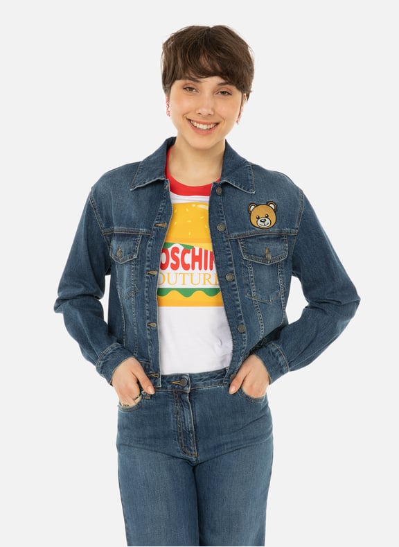 Cotton denim jacket Raw denim jeans by MOSCHINO MOSCHINO Cotton denim jacket Raw denim jeans