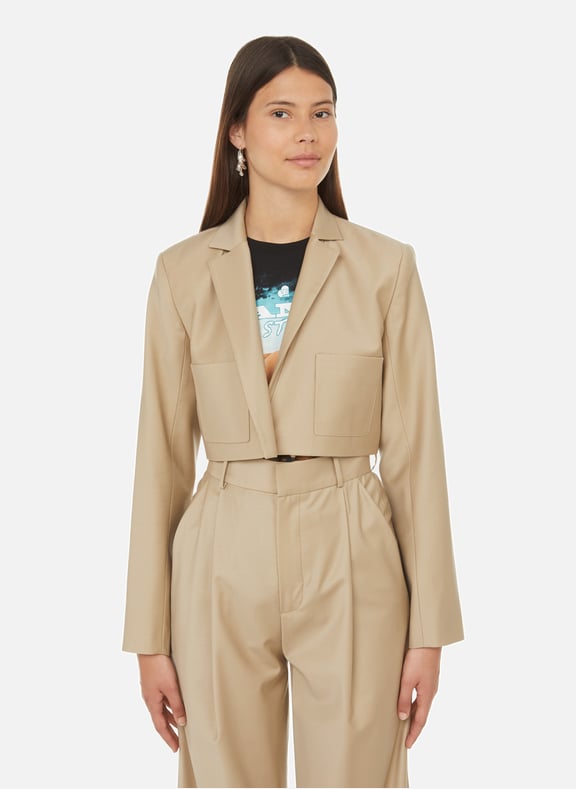 Janet wool jacket Beige by MYBESTFRIENDS MYBESTFRIENDS Janet wool jacket Beige