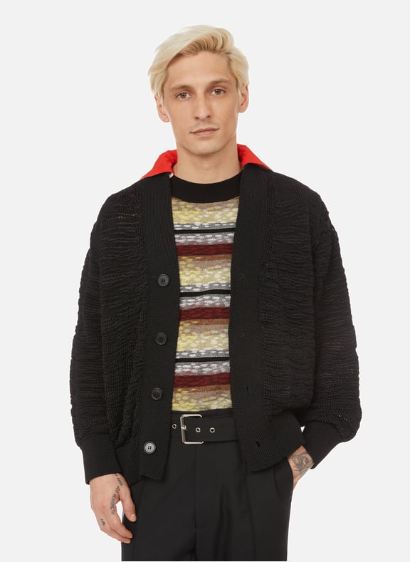 Knitted cardigan Black by NAMACHEKO NAMACHEKO Knitted cardigan Black