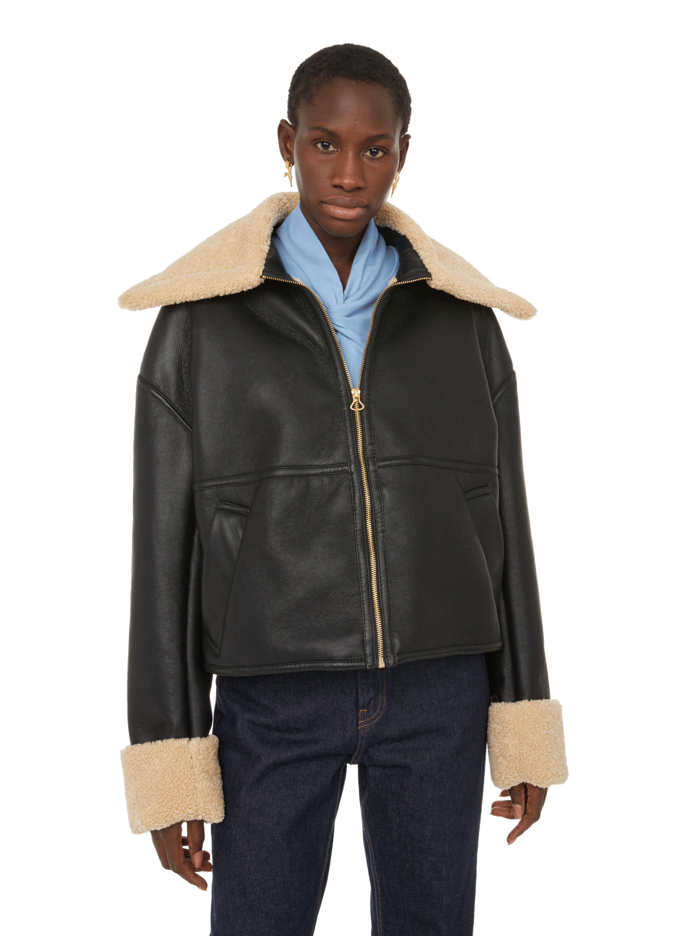 nanushka faux leather jacket