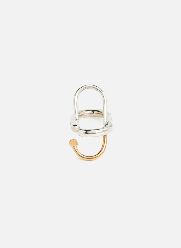 Cross silver and gold ear cuff Multicolour by MANU ATELIER MANU ATELIER Cross silver and gold ear cuff Multicolour