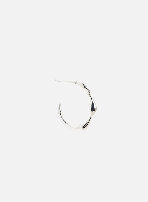 Gravity mini hoop earring Silver by MANU ATELIER MANU ATELIER Gravity mini hoop earring Silver