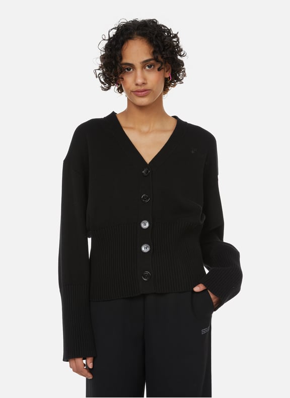 Swimming Man cotton cardigan Black by OFF WHITE OFF WHITE Swimming Man cotton cardigan Black