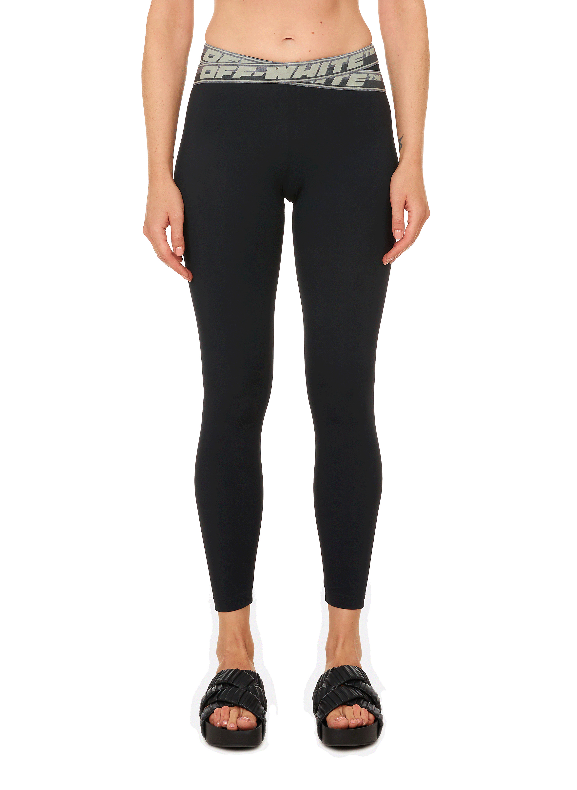 off white leggings black