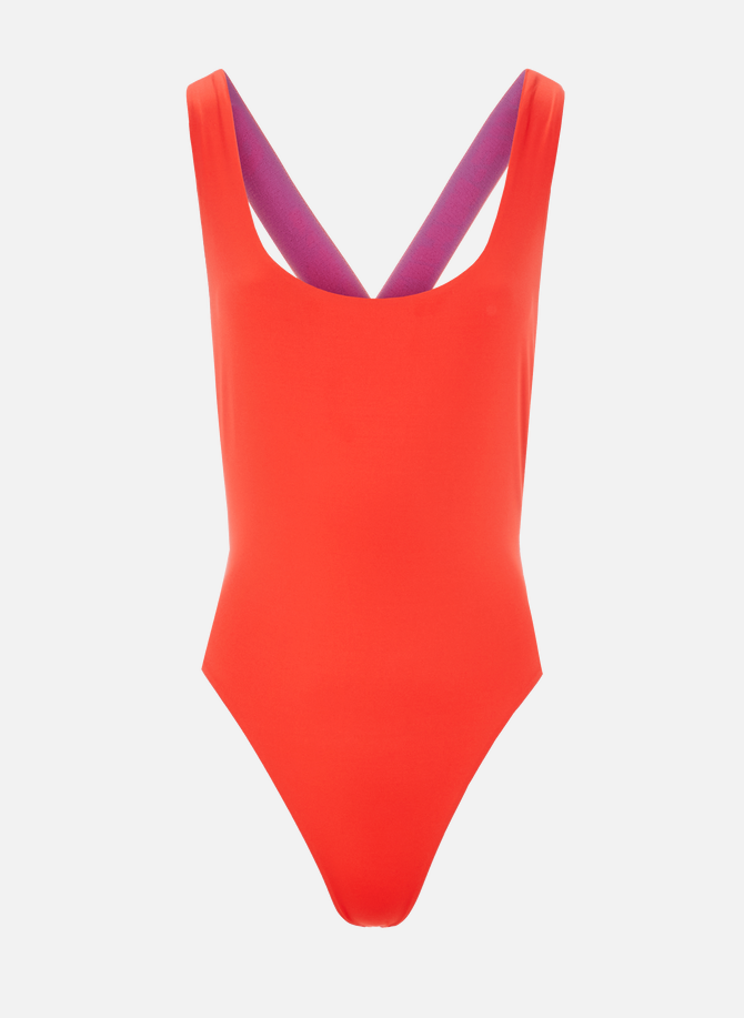 One-piece cross-back swimsuit OFF-WHITE