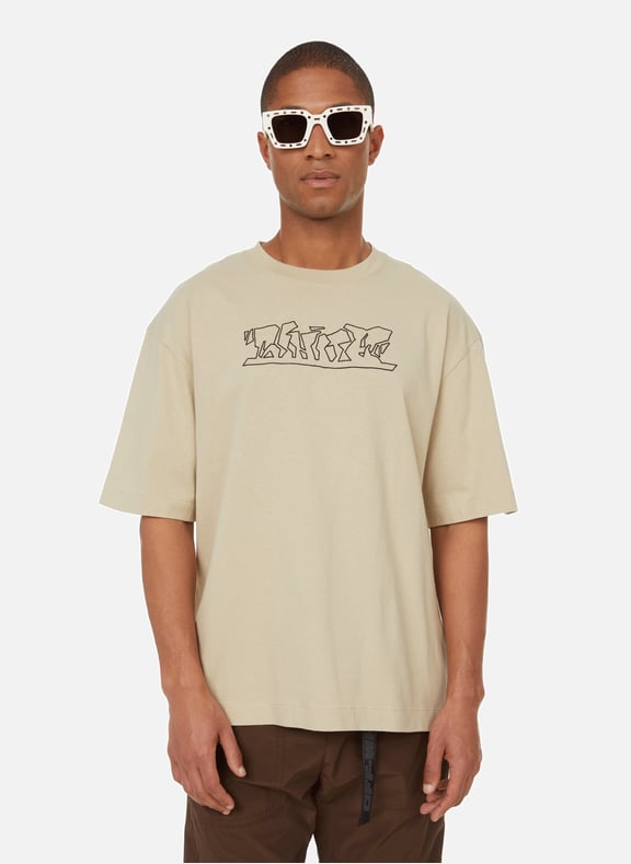 Figures of Speech Over Skate cotton T-shirt Beige by OFF WHITE OFF WHITE Figures of Speech Over Skate cotton T-shirt Beige