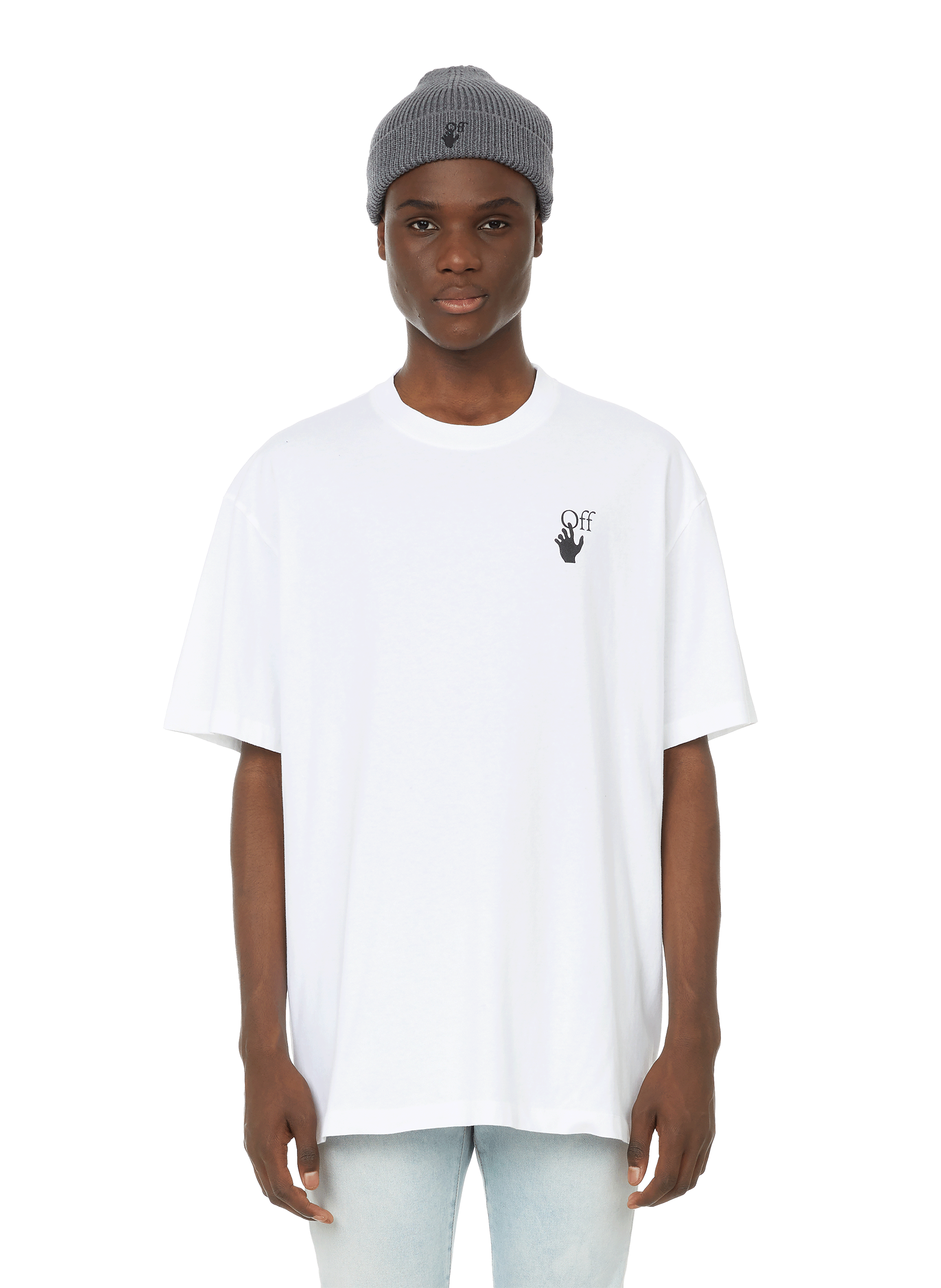 off white t shirt back print