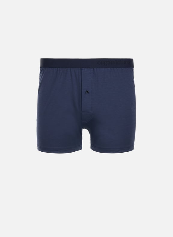 Set of two logo Boxers in Lyocell Tencel Blue by ORGANIC BASICS ORGANIC BASICS Set of two logo Boxers in Lyocell Tencel Blue