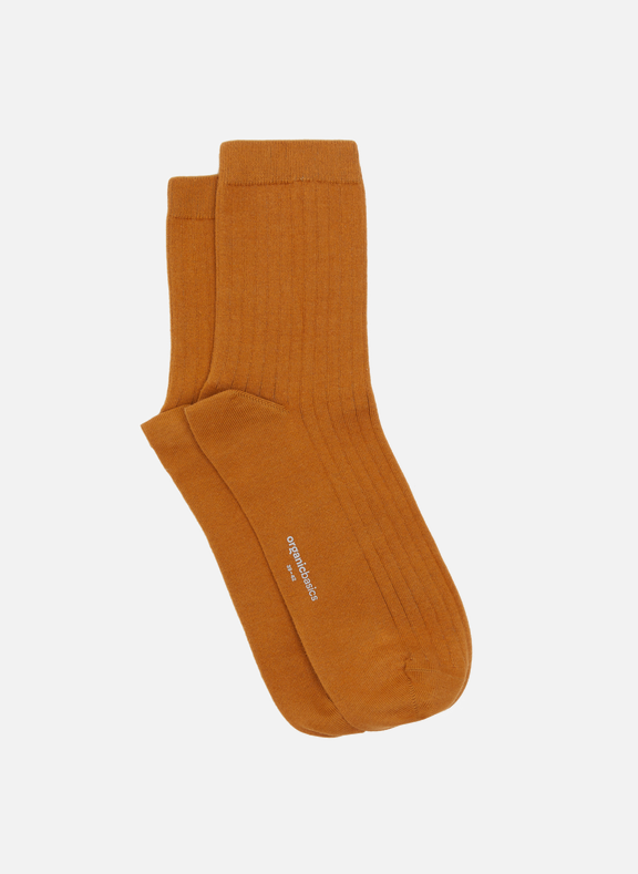 ORGANIC BASICS Set of two organic cotton socks Orange