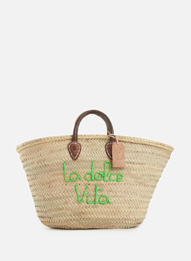 Medium handmade straw basket bag ORIGINAL MARRAKECH