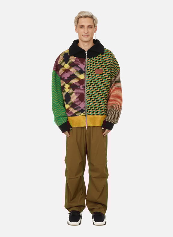 Palm Angels x Missoni cardigan with wool-blend patchwork Multicolour by PALM ANGELS PALM ANGELS Palm Angels x Missoni cardigan with wool-blend patchwork Multicolour