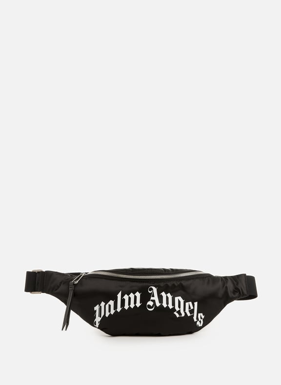 Belt bag with printed logo Black by PALM ANGELS PALM ANGELS Belt bag with printed logo Black
