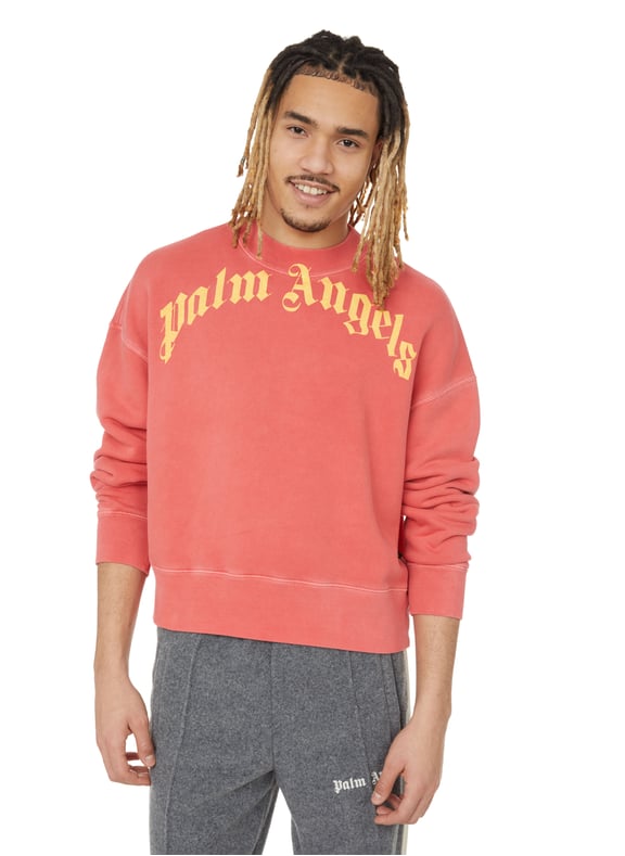 Cotton Logo Sweatshirt Palm Angels For Men Printemps Com Cotton Logo Sweatshirt Palm Angels For Men Printemps Com