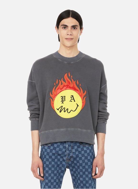 Cotton sweatshirt Black by PALM ANGELS PALM ANGELS Cotton sweatshirt Black