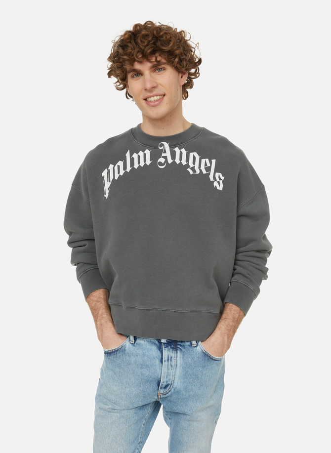 Oversized logo cotton sweatshirt PALM ANGELS