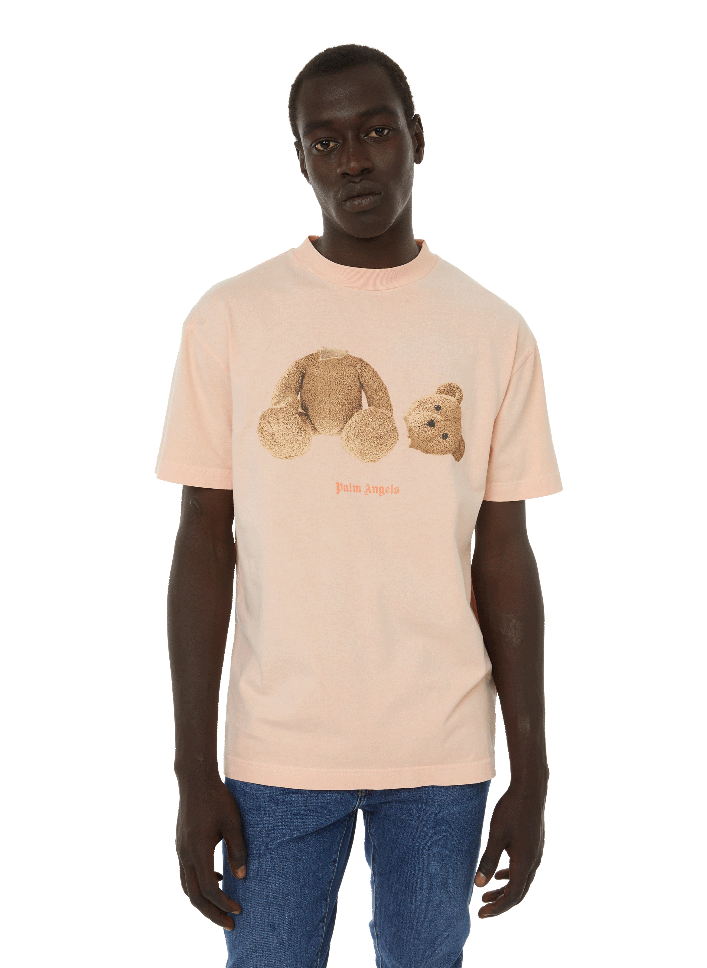 SILK-SCREEN PRINT COTTON T-SHIRT - PALM 