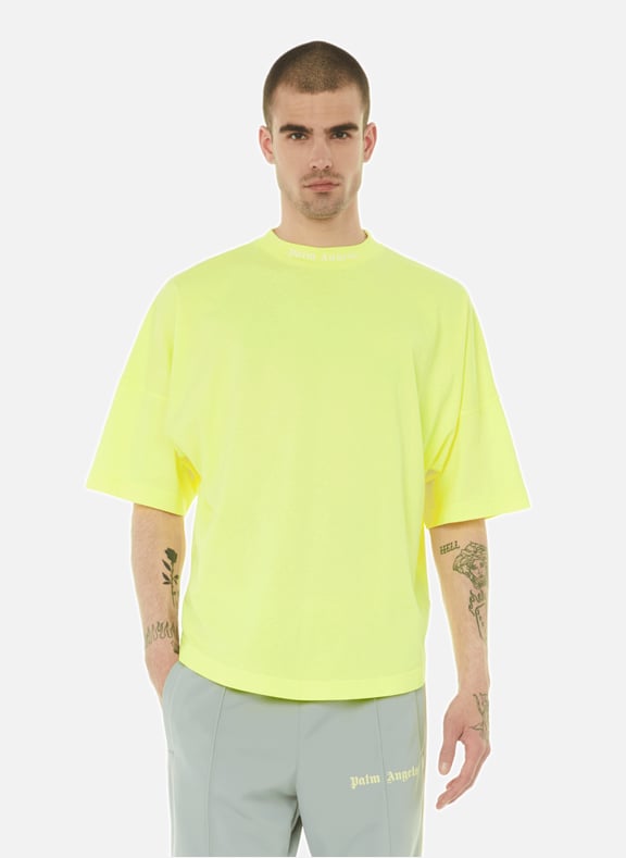 Oversized cotton T-shirt Yellow by PALM ANGELS PALM ANGELS Oversized cotton T-shirt Yellow