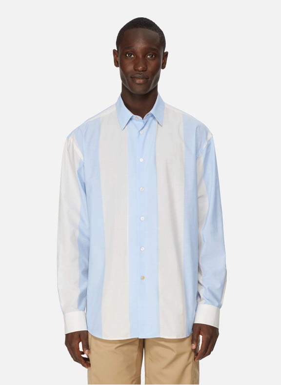 Wide stripe cotton shirt Blue by PAUL SMITH PAUL SMITH Wide stripe cotton shirt Blue