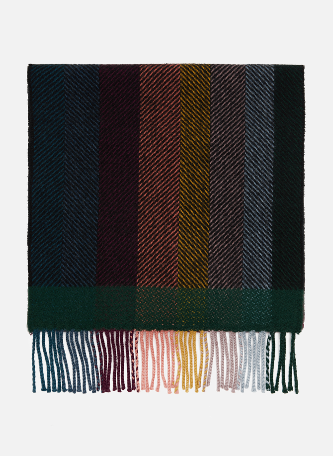 Herringbone wool and cashmere-blend scarf PAUL SMITH