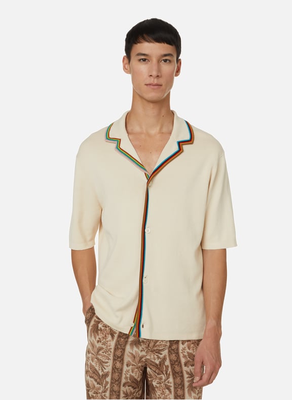 Knitted polo shirt Beige by PAUL SMITH PAUL SMITH Knitted polo shirt Beige