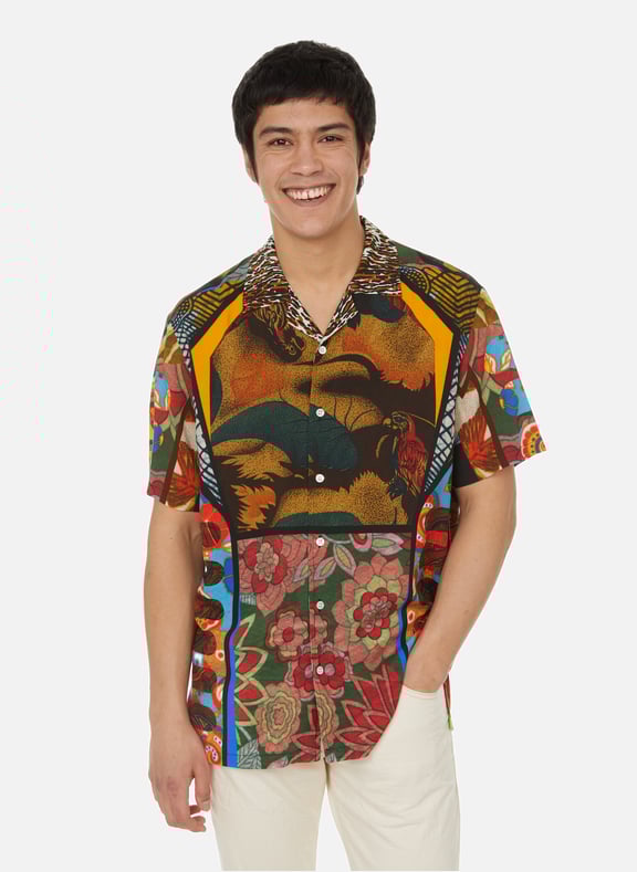 Flower loose-fit shirt Multicolour by PHIPPS PHIPPS Flower loose-fit shirt Multicolour