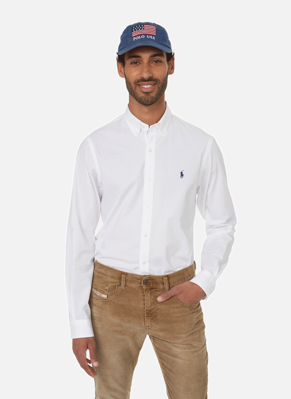 POLO RALPH LAUREN Slim-fit cotton shirt White