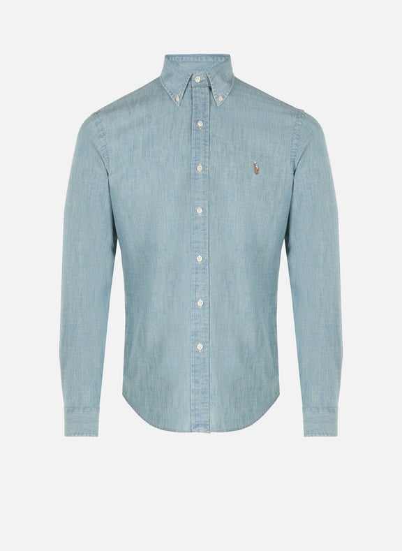 Slim-fit chambray shirt Blue by POLO RALPH LAUREN POLO RALPH LAUREN Slim-fit chambray shirt Blue