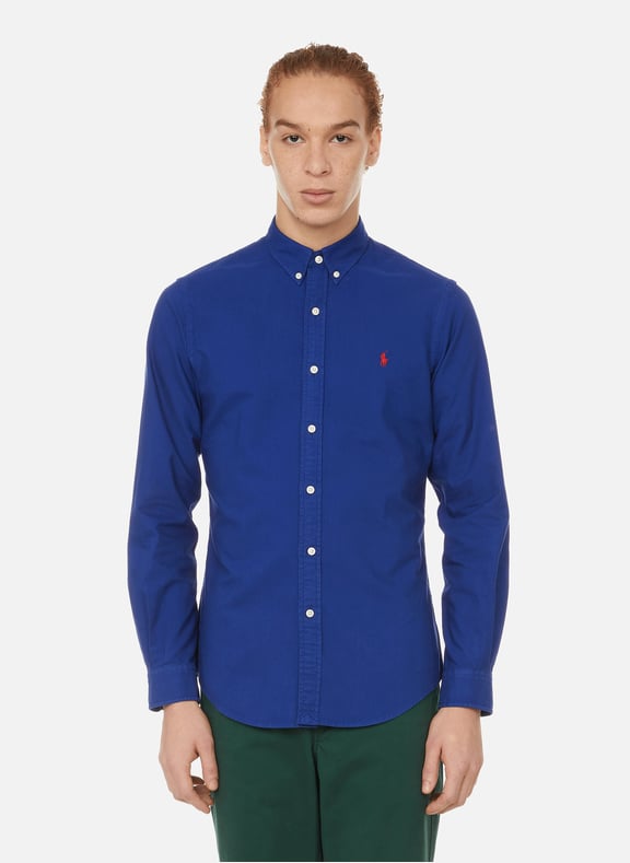 Slim-fit cotton shirt Blue by POLO RALPH LAUREN POLO RALPH LAUREN Slim-fit cotton shirt Blue