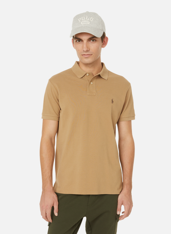 POLO RALPH LAUREN Slim-fit cotton polo shirt Brown