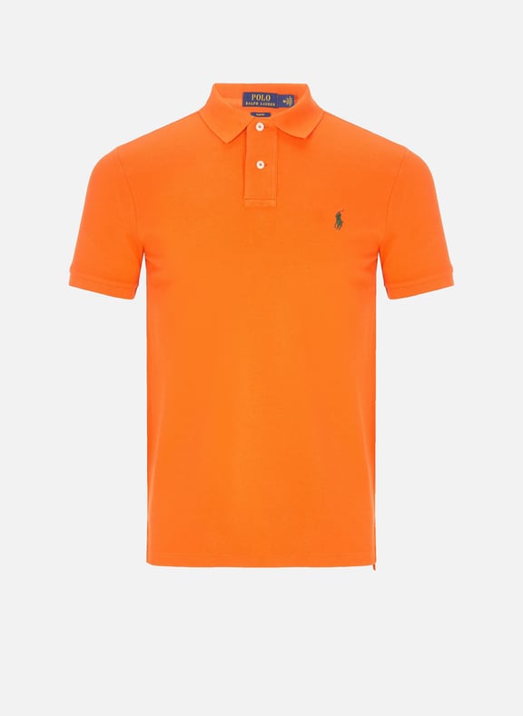 Slim-fit cotton piqué polo shirt Orange by POLO RALPH LAUREN POLO RALPH LAUREN Slim-fit cotton piqué polo shirt Orange