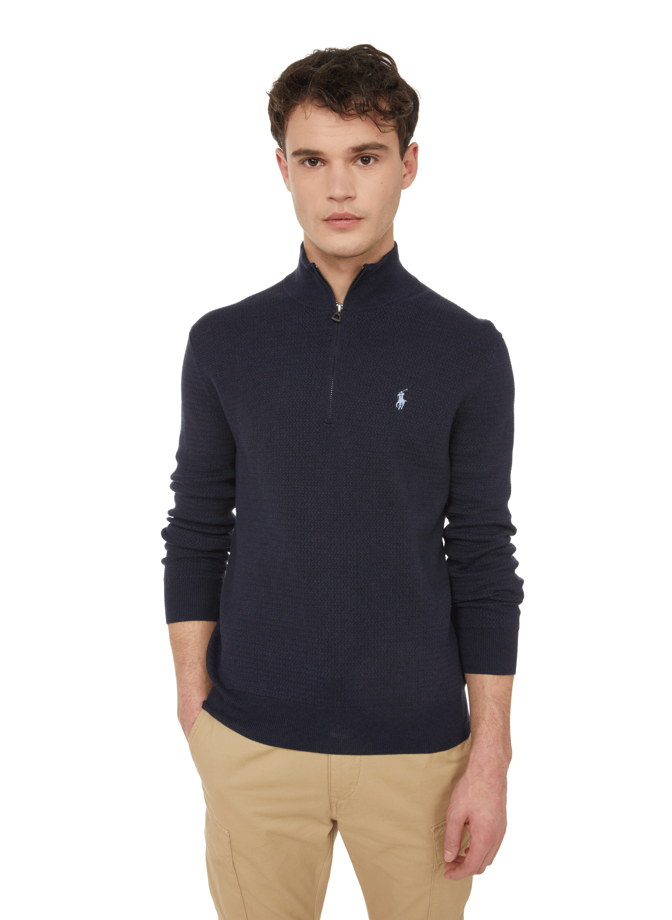 ralph lauren zip neck jumper